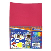 Фоаміран А4 товщиною 1,7 мм 10 аркушів з клеєм, рожевий, ТМ J.Otten
