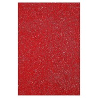 Фетр A4, hard, 170 gsm, 1,2 мм, 10 аркушів, з глітером, червоний, ТМ J.Otten