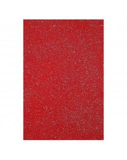 Фетр A4, hard, 170 gsm, 1,2 мм, 10 аркушів, з глітером, червоний, ТМ J.Otten