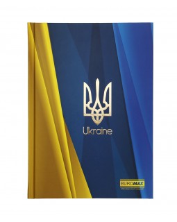 Блокнот «UKRAINE» А5, 96 листов, клеточка, твердый переплет, ламинированная обложка, ТМ Buromax