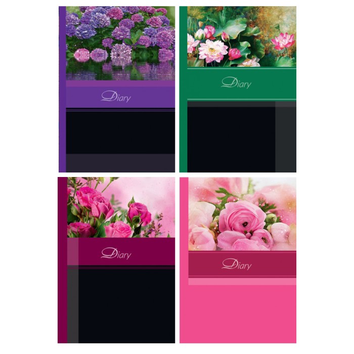 Блокнот«Квіти» А5 на 160 аркушів у лінію з твердою ламінованою обкладинкою, в асортименті, ТМ Рюкзачок