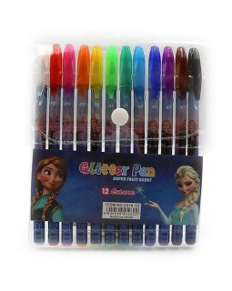 Набір гелевих ручок 12 кольорів, гліттер «FZ» L, PVC