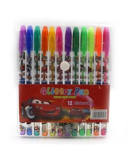 Набір гелевих ручок 12 кольорів, гліттер «CR» L, PVC