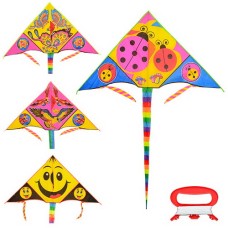 Повітряний змій 160х76 см та хвостом 200 см, на струні 30 м, в асортименті