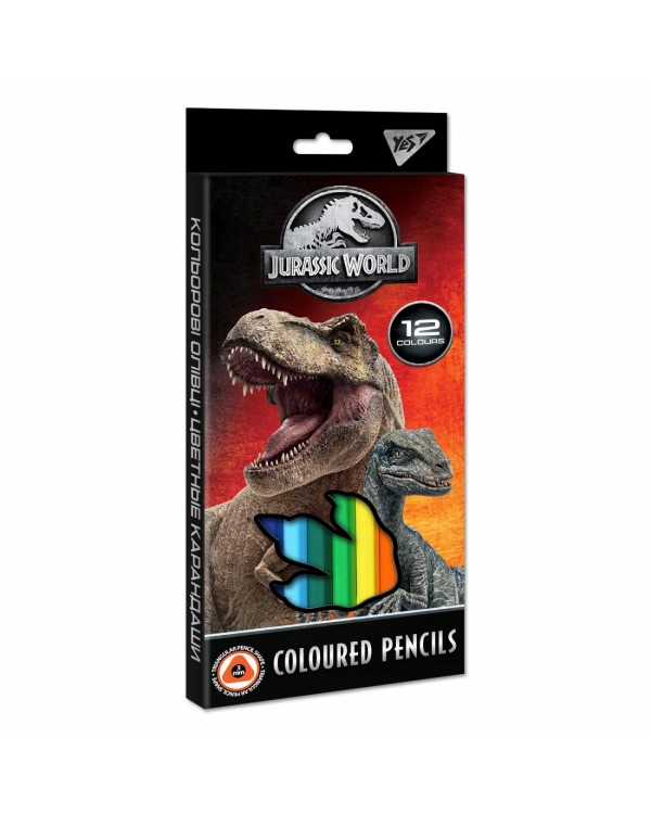 Олівці «Jurassic World», 12 кольорів, ТМ YES