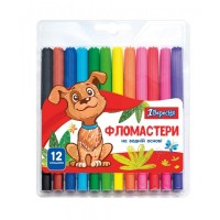 Фломастери «Zoo Land», 12 кольорів, ТМ 1 Вересня