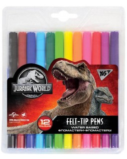 Фломастери 12 кольорів «Jurassic World» ТМ YES