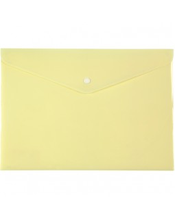 Папка – конверт «Рastelini» на кнопке, А4, желтая, ТМ Axent