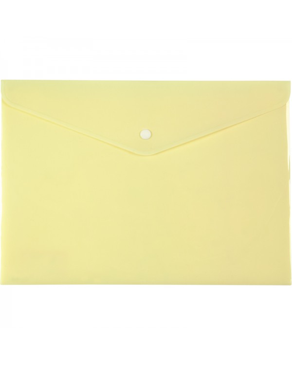 Папка – конверт «Рastelini» на кнопке, А4, желтая, ТМ Axent