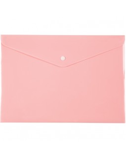 Папка – конверт на кнопке «Рastelini», А4, розовая, ТМ Axent