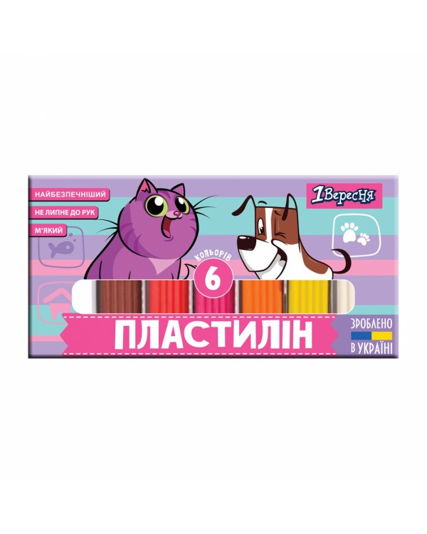 Пластилин 6 цветов «Best Friend» 120 гр., Украина, ТМ 1 Сентября