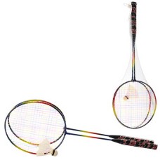 Набір для бадмінтону: 2 залізні ракетки по 61,5 см та волан, в асортименті, у сітці 61,5х21,5х4,5 см