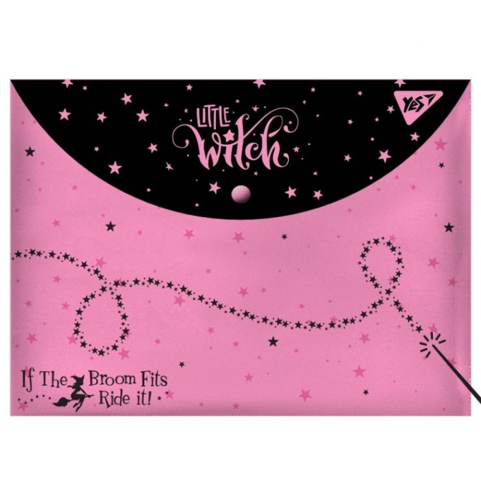 Папка-конверт «Little Witch» А4 на кнопці, ТМ YES