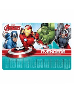 Детская подкладка для стола, таблица умножения «Marvel.Avengers», ТМ YES