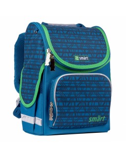 Рюкзак школьный, каркасный SMART «Megapolis» синяя, PG - 11