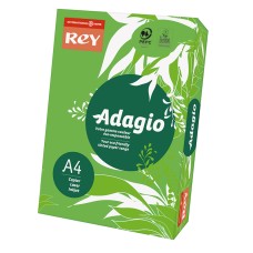 Папір кольоровий, А4, 500 аркушів, 80 гр/м, інтенсив зелений, REY Adagio