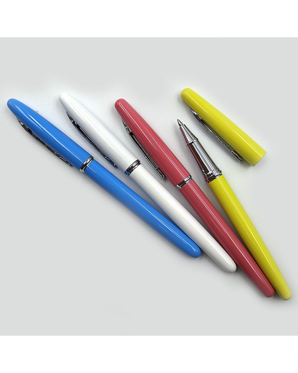 Ручка капиллярная, металлическая, синяя, в ассортименте, ТМ Baixin