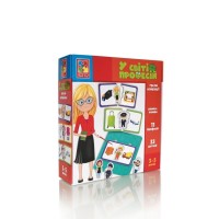 Гра настільна «У світі професій» з 33 елементів та основи, у коробці 17х4,5х16 см, ТМ Vlady Toys
