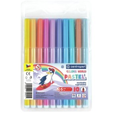 Фломастери, 10 кольорів, пастель