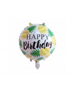 Шарики фольгированные «Happy birthday» диаметр 18, 10 штук в упаковке
