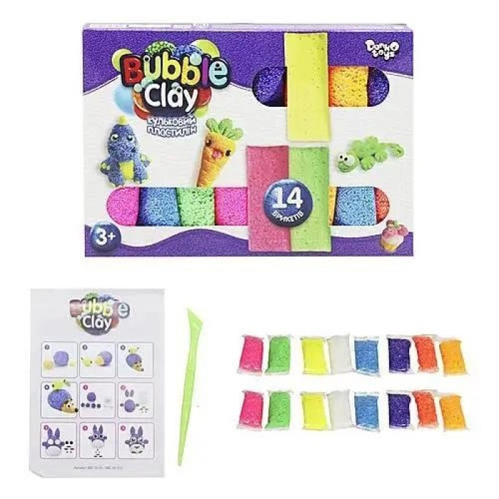 Креативна творчість «Bubble Clay», 14 шт., ТМ Данко Тойс