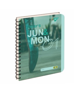 Тетрадь с разделителем для записей А5, 144 листов, пластиковая обложка «JUN&MON» ТМ YES