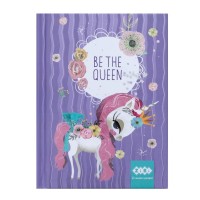 Блокнот «BE THE QUEEN» А6 на 64 аркуші у клітинку з твердою ламінованою обкладинкою, ТМ Zibi