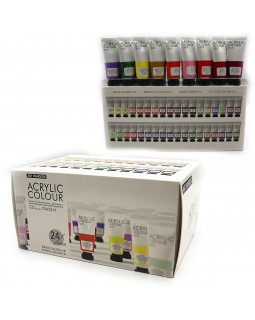 Фарби акрилові «Art ranger», 24 кольори по 22 мл, 18 базових + 6 пастельних кольорів