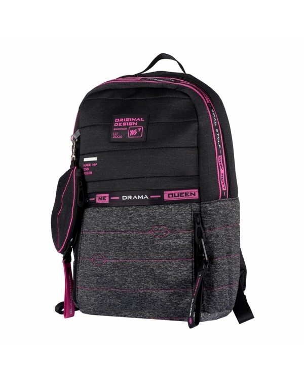 Рюкзак «Urban disign style Pink» сірий / чорний, ТМ YES, T-122